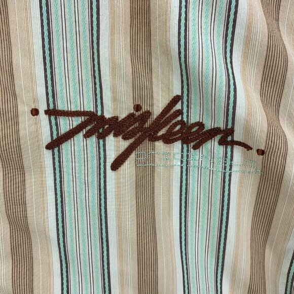 Vintage Miskeen Originals Mens Shirt 4X Button Up Urban Hip Hop Hand Painted Tan - Picture 5 of 12